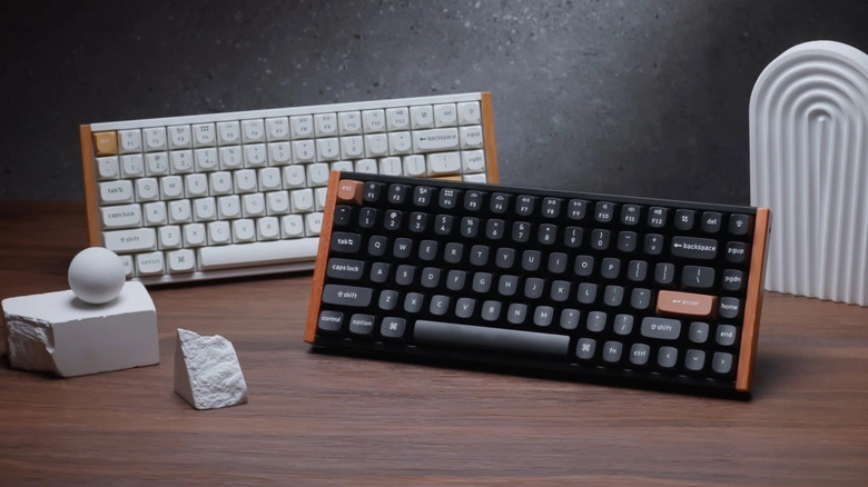 Keychron K2 HE keyboards in black and white versions