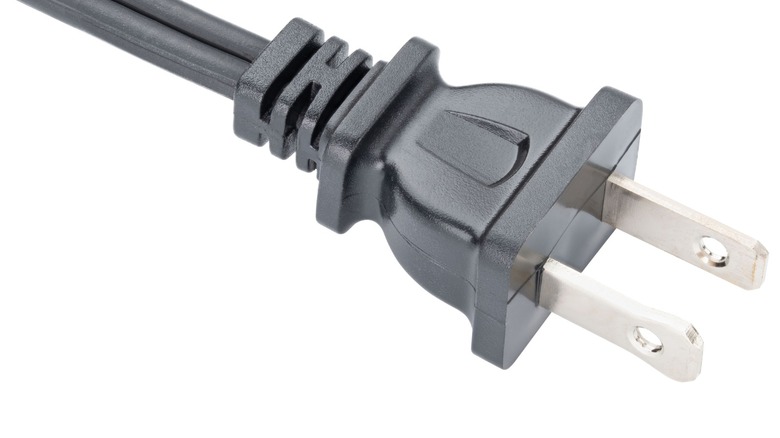 a North American electrical plug with two prongs