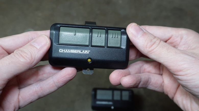 Three-button garage door opener