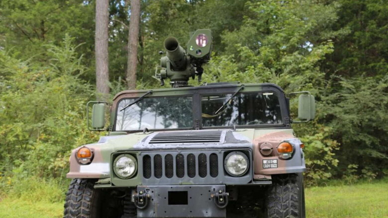Camouflage color Humvee with TOW missile system