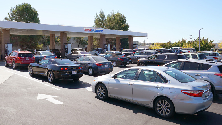 Costco gas station during the day