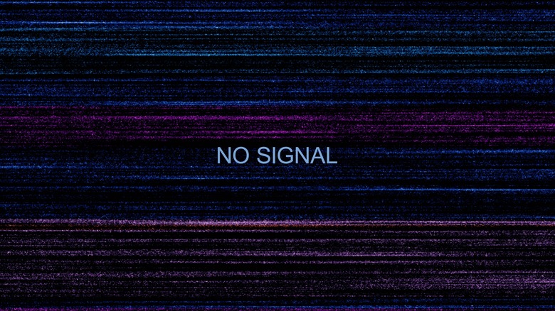 A TV with no signal