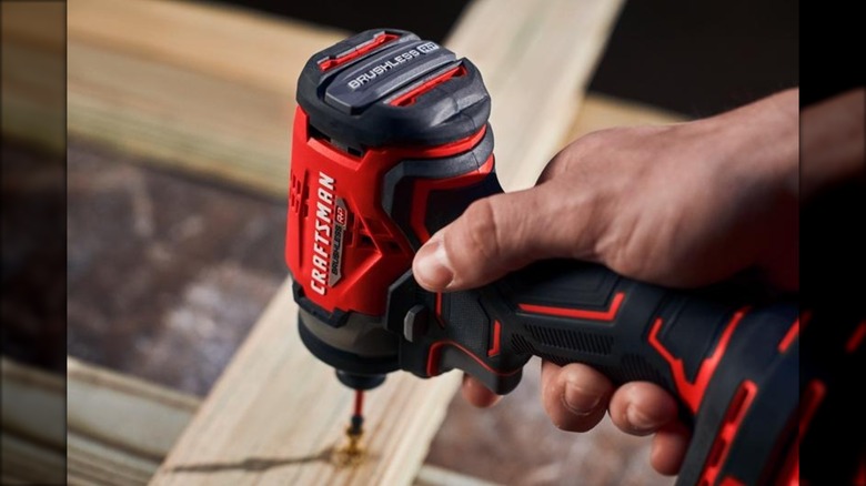 Craftsman drill in use