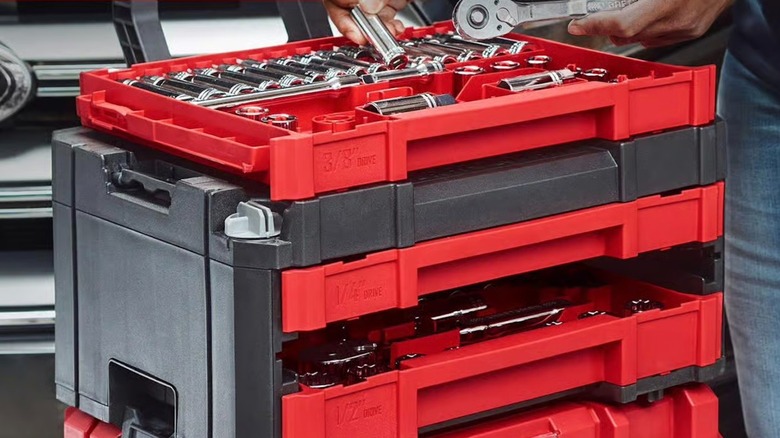 Craftsman 230-piece VersaStack Mechanics Tool Set in use