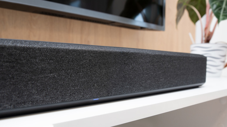 A soundbar in a modern home