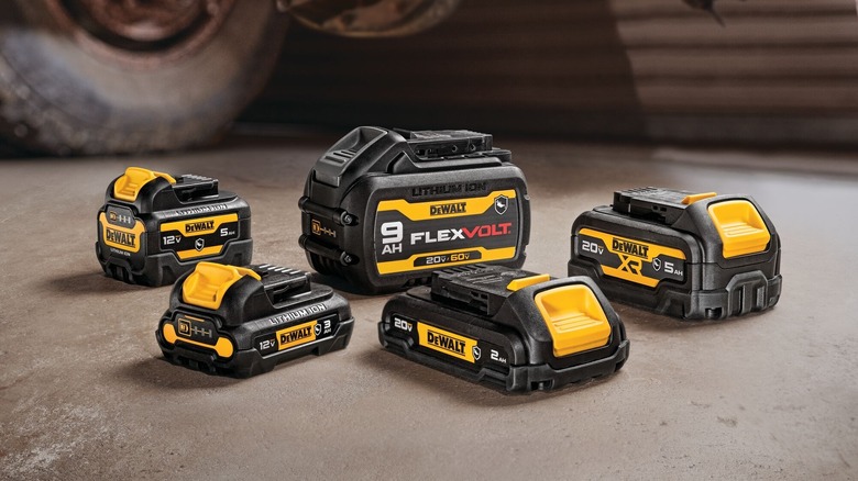 DeWalt different batteries with different Ah ratings