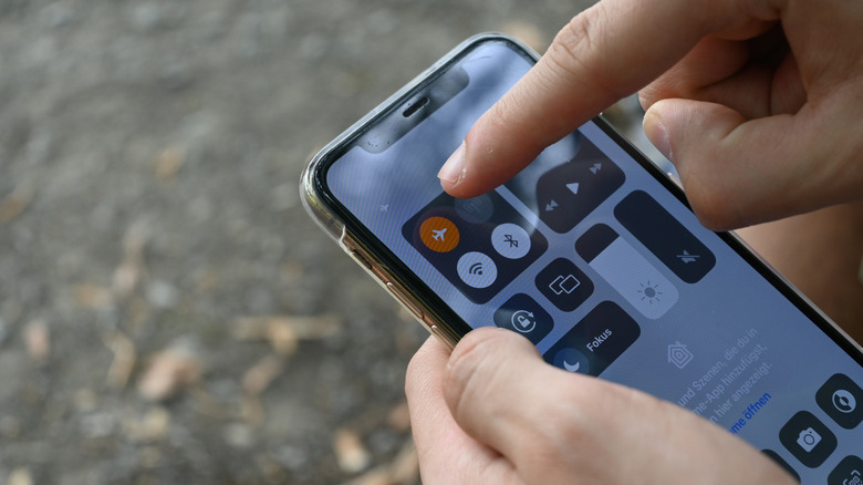 Airplane button in the iPhone's Control Center.