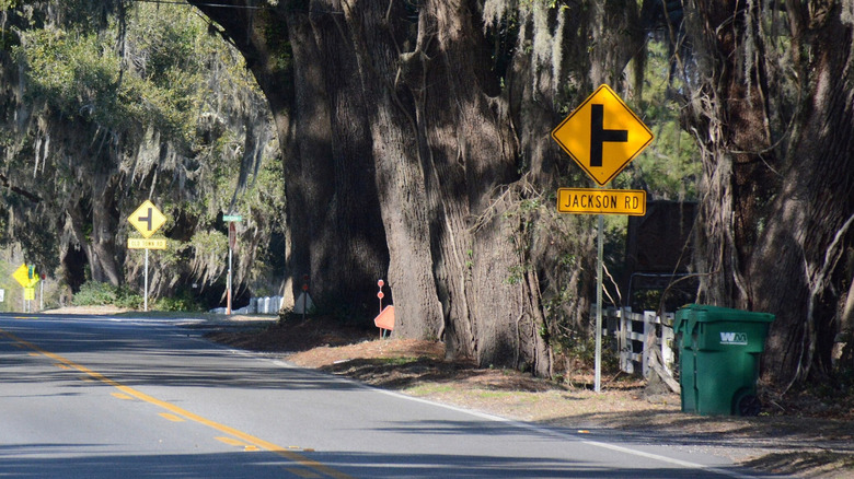 Side road signs in Georgia