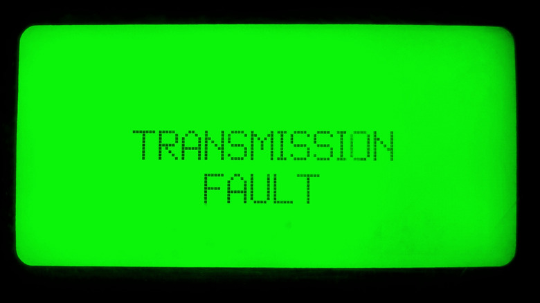 Green transmission fault warning message