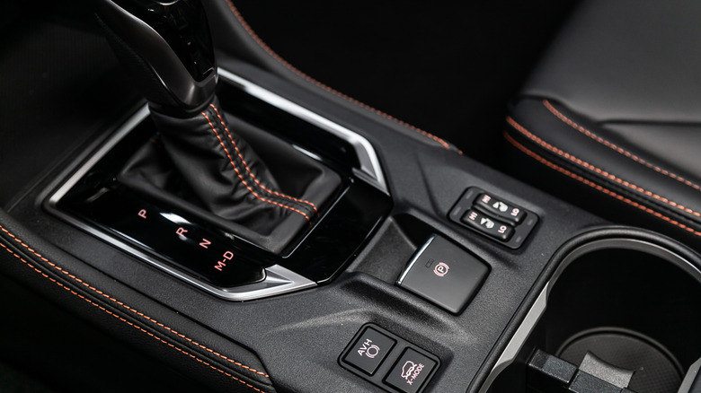 Buttons under gear shifter in a Subaru XV