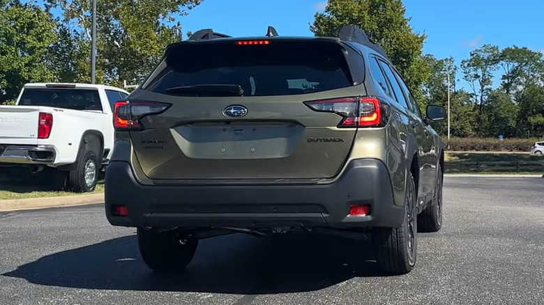 Subaru Outback with brake lights on