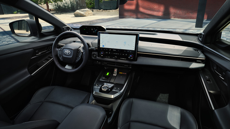Toyota bZ interior, from the center