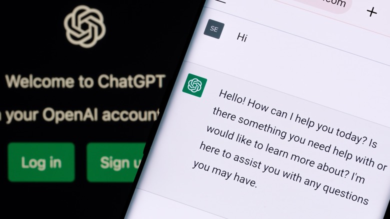 ChatGPT on a smartphone