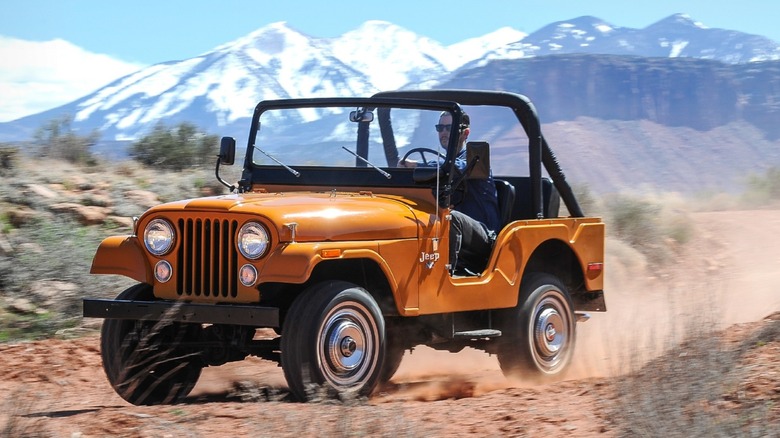 A 1973 Jeep CJ-5 promotional image