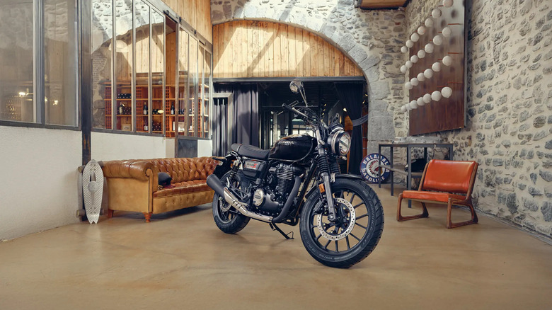 Honda GB350S on display indoors
