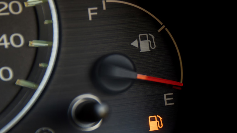 Near empty fuel gauge