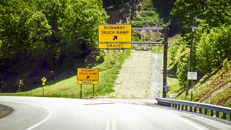 An emergency runaway truck ramp located on I-80 in Pennsylvania.