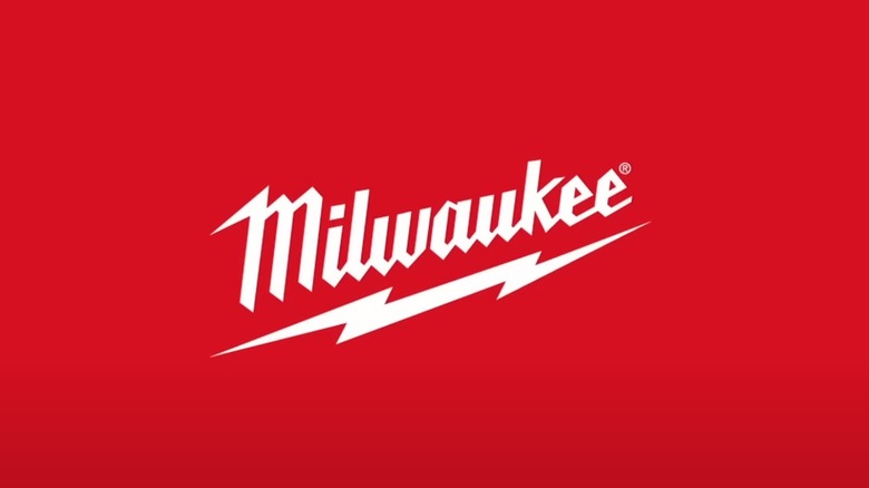 Milwaukee Tools logo against red background