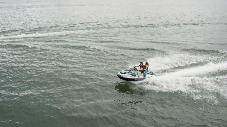 Jet ski on body of water