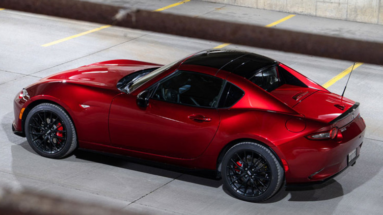 Overhead side shot of the Mazda MX-5 Miata RF