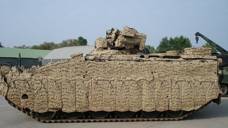 Marder 1A5 equipped with camouflage system