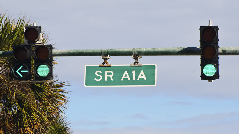 Sign indicating State Road A1A in Florida.