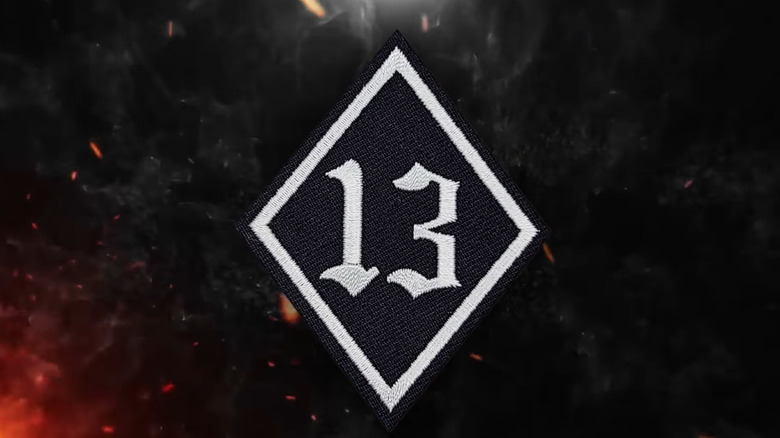 '13' diamond biker patch