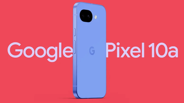 Google Pixel 10a smartphone on a bright background