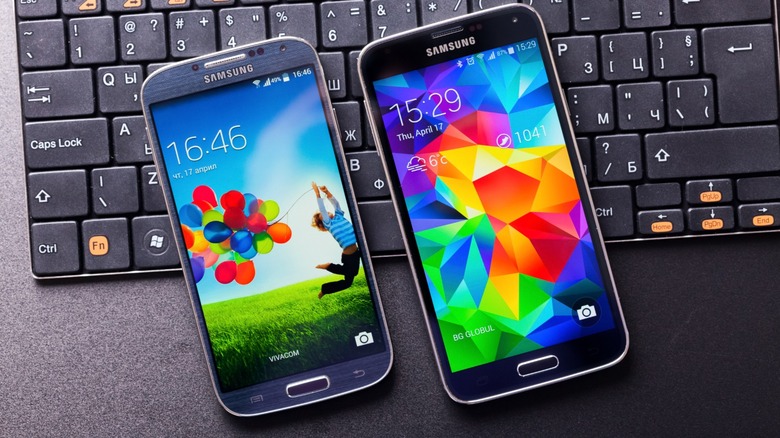 Two older Samsung phones