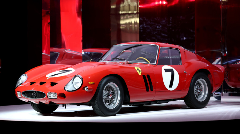 Red Ferrari 250 GTO on display