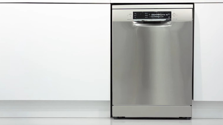 Bosch dishwasher in modern minimalist kitchen