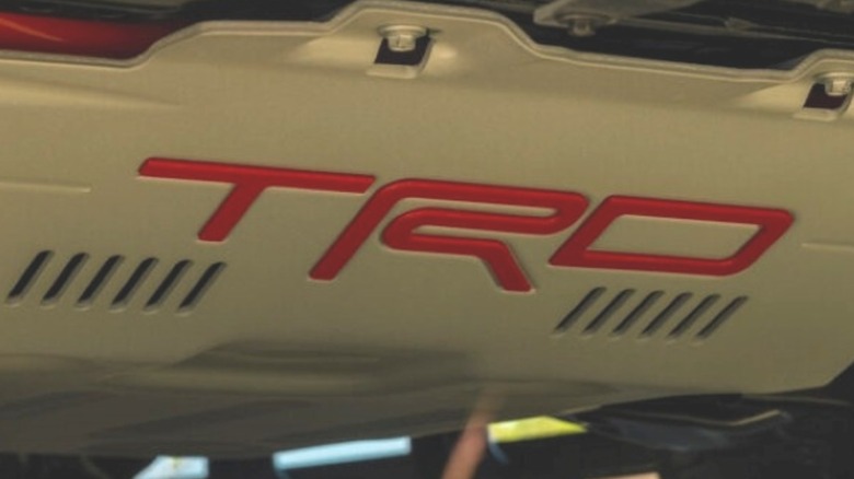 TRD-emblazoned front aluminum skid plate of 2025 Toyota Sequoia