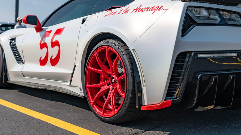Continental tire on sports car
