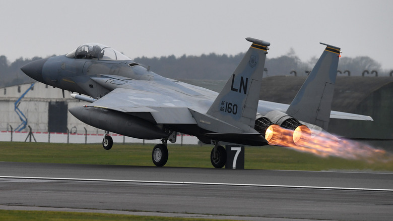 F-15 Eagle taking off