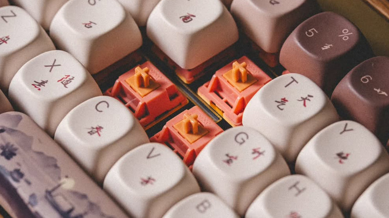 Akko switches on a creamy keybaord.