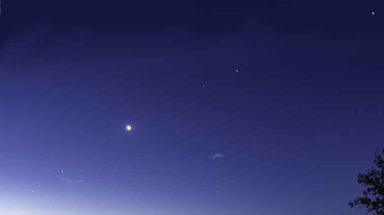 A parade of planets in the sky.