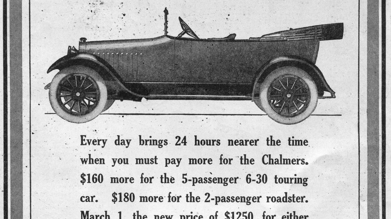 Chalmers Motor Company car advertisement