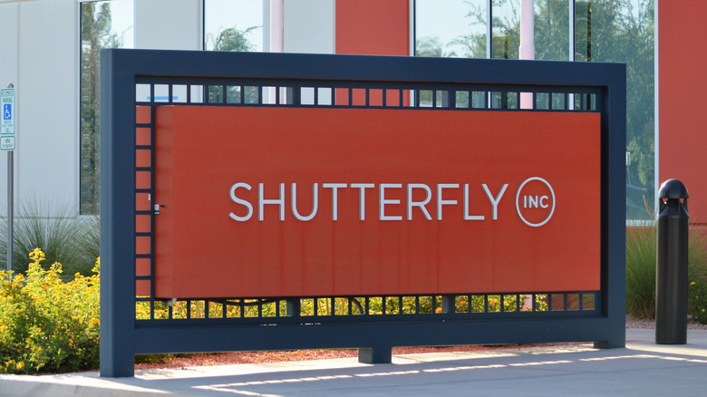 Shutterfly Sign outside its Tempe West Coast manufacturing and customer care operations building.
