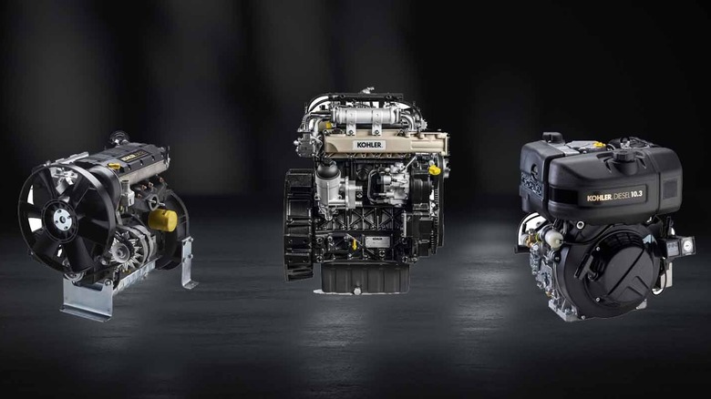 a lineup of kohler engines