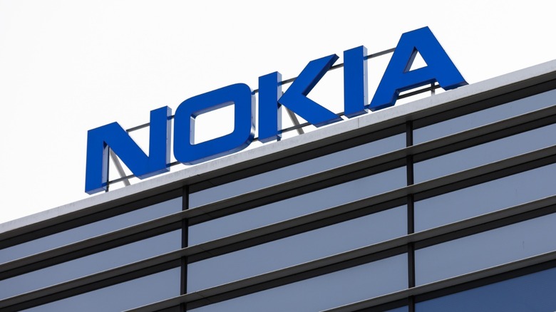 Nokia sign on the top of a building