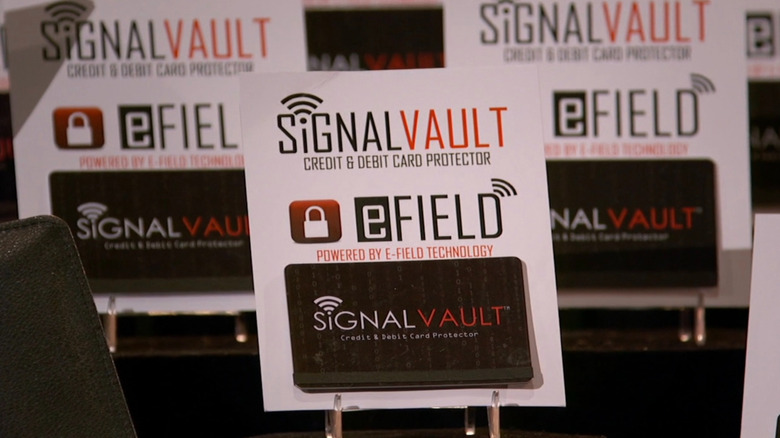 SignalVault cards displayed on Shark Tank