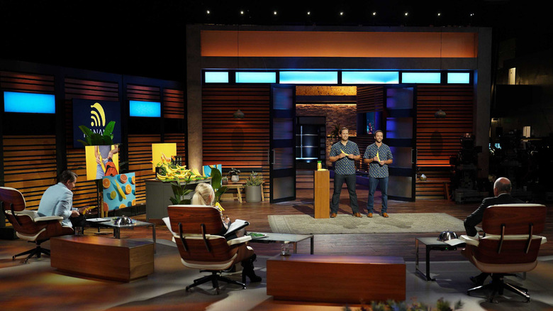 Two men present the Banana Phone on Shark Tank