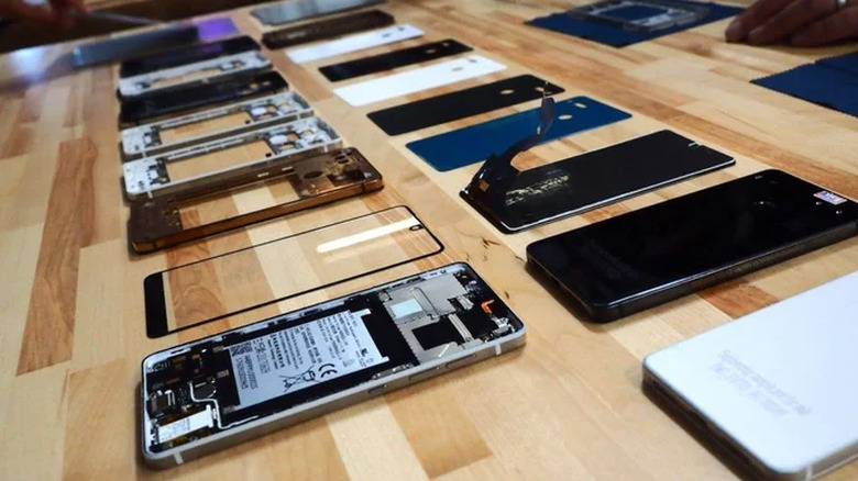 Essential phones on display