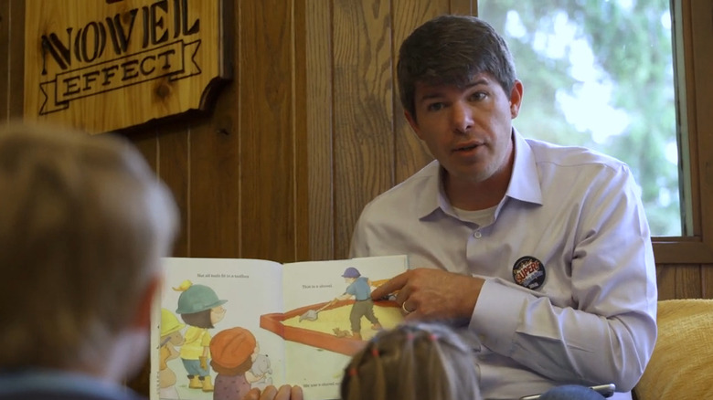 Matt reading book to kids