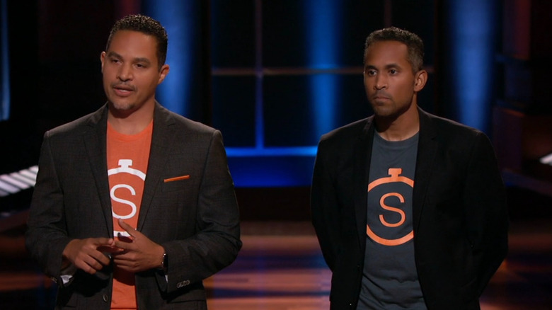 Greg and Ben talking on Shark Tank