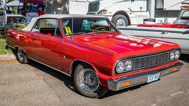 1964 Chevy Chevelle Malibu SS red parked