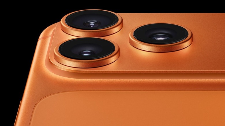 Close-up of the iPhone 17 Pro's rear camera lenses