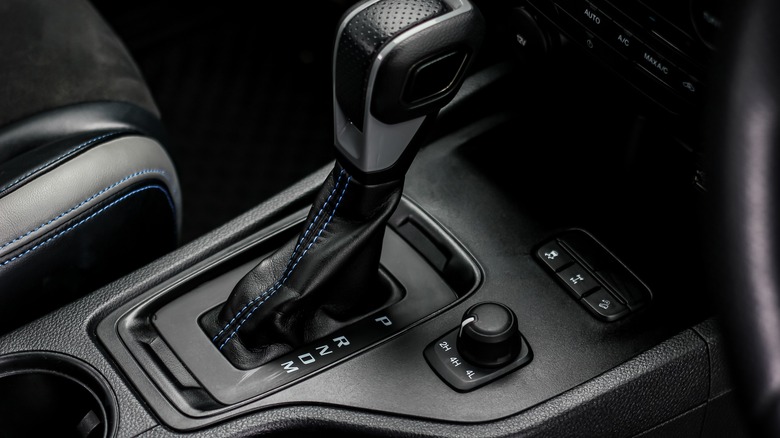 automatic gear shifter in car