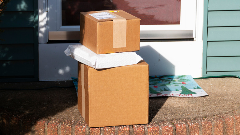 Packages on doorstep