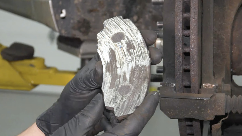 A poorly bedded brake pad